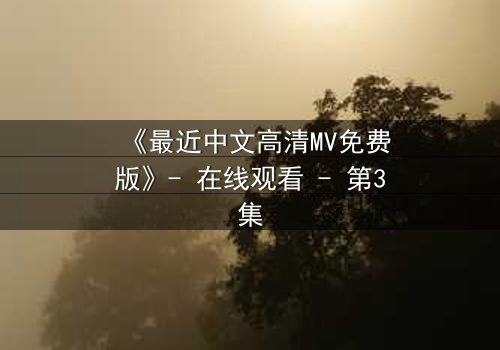 《最近中文高清MV免费版》- 在线观看 - 第3集
