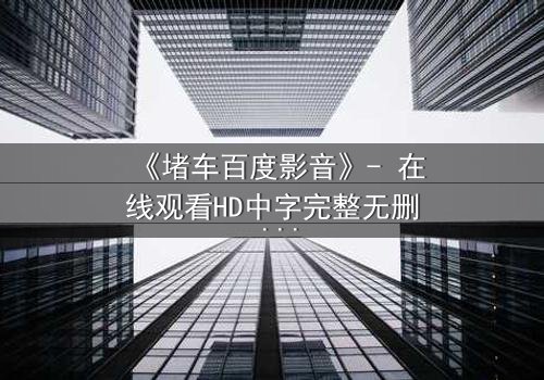 《堵车百度影音》- 在线观看HD中字完整无删 - 当城市瘫痪,人性暴露无遗