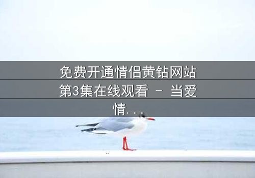 免费开通情侣黄钻网站第3集在线观看 - 当爱情与金钱交织,谁能全身而退?